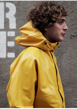 yellow anorak rain jacket