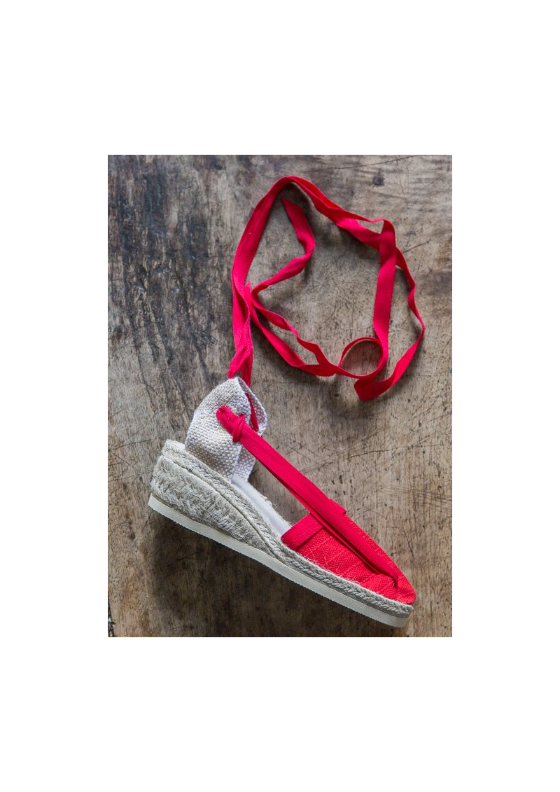 espadrilles talon compensé lacets