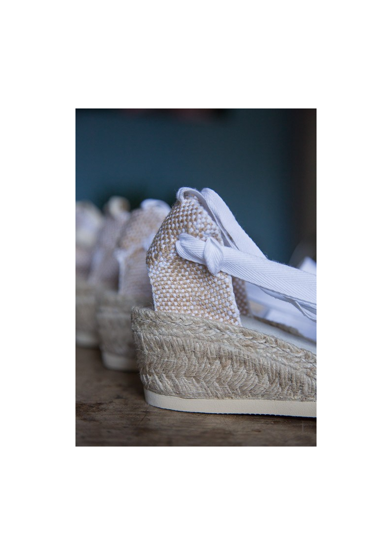 espadrilles talon compensé lacets
