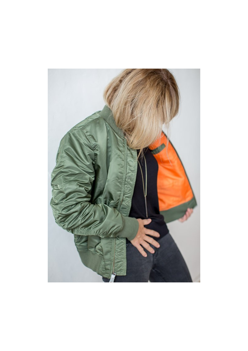 Alpha MA-1 Nylon Flight Jacket - Sage Green 