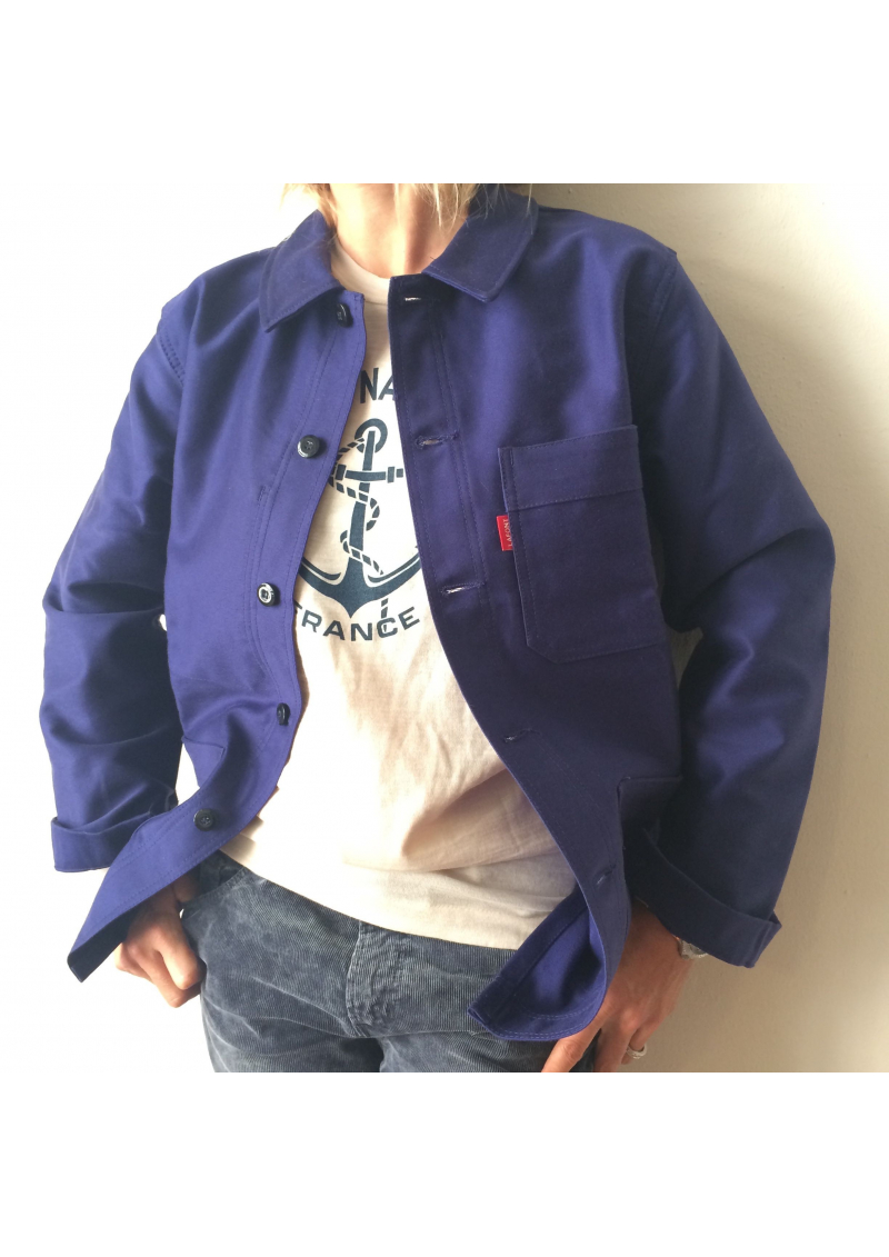 Work Jacket in Moleskin Cotton