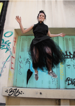 Mid-long rehearsal tulle skirt