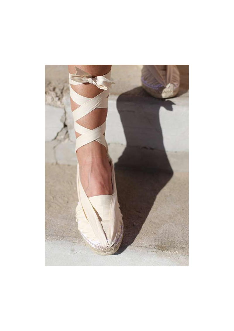 espadrilles talon compensé lacets
