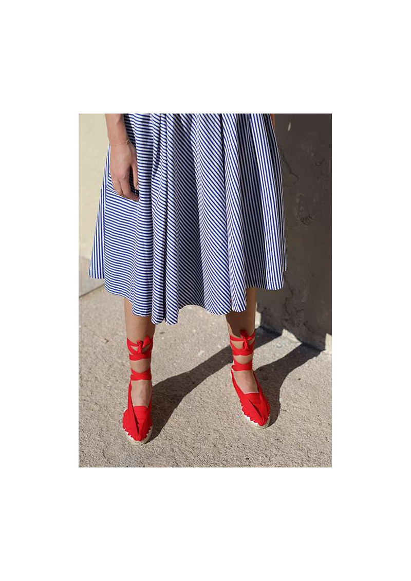 Catalan Espadrilles with Wedged Heels and Ribbons