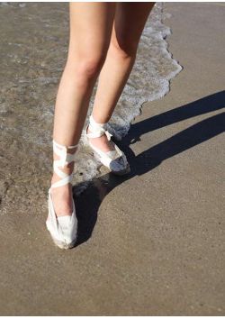 Catalan Espadrilles, Flat with Ribbons