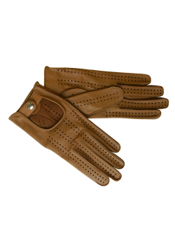 Gants de conduite agneau glacé Marron