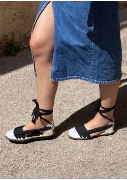 L’espadrille noire et blanche, la miñonera