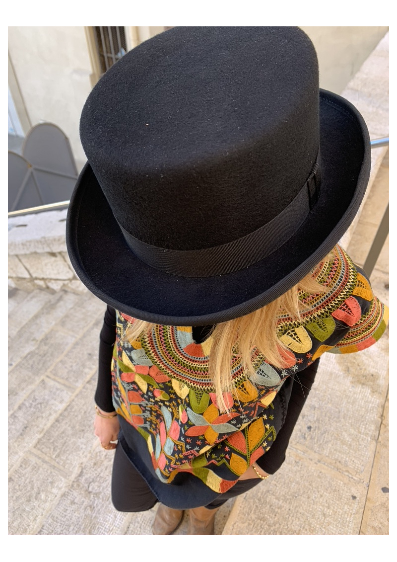 Chapeau Haut De Forme Dressage MEYERS - Fourrure Castor Noir - Taille 6 7/8 - Occasion
