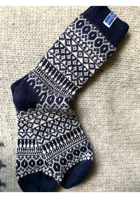 Scandinavian Knitted Socks with Traditional Patterns