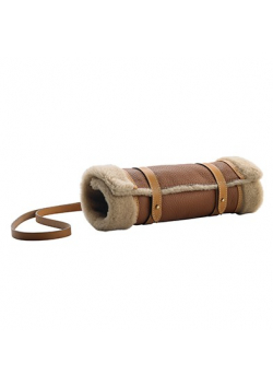 Manchon de chasse chauffe-mains en cuir et taurillon