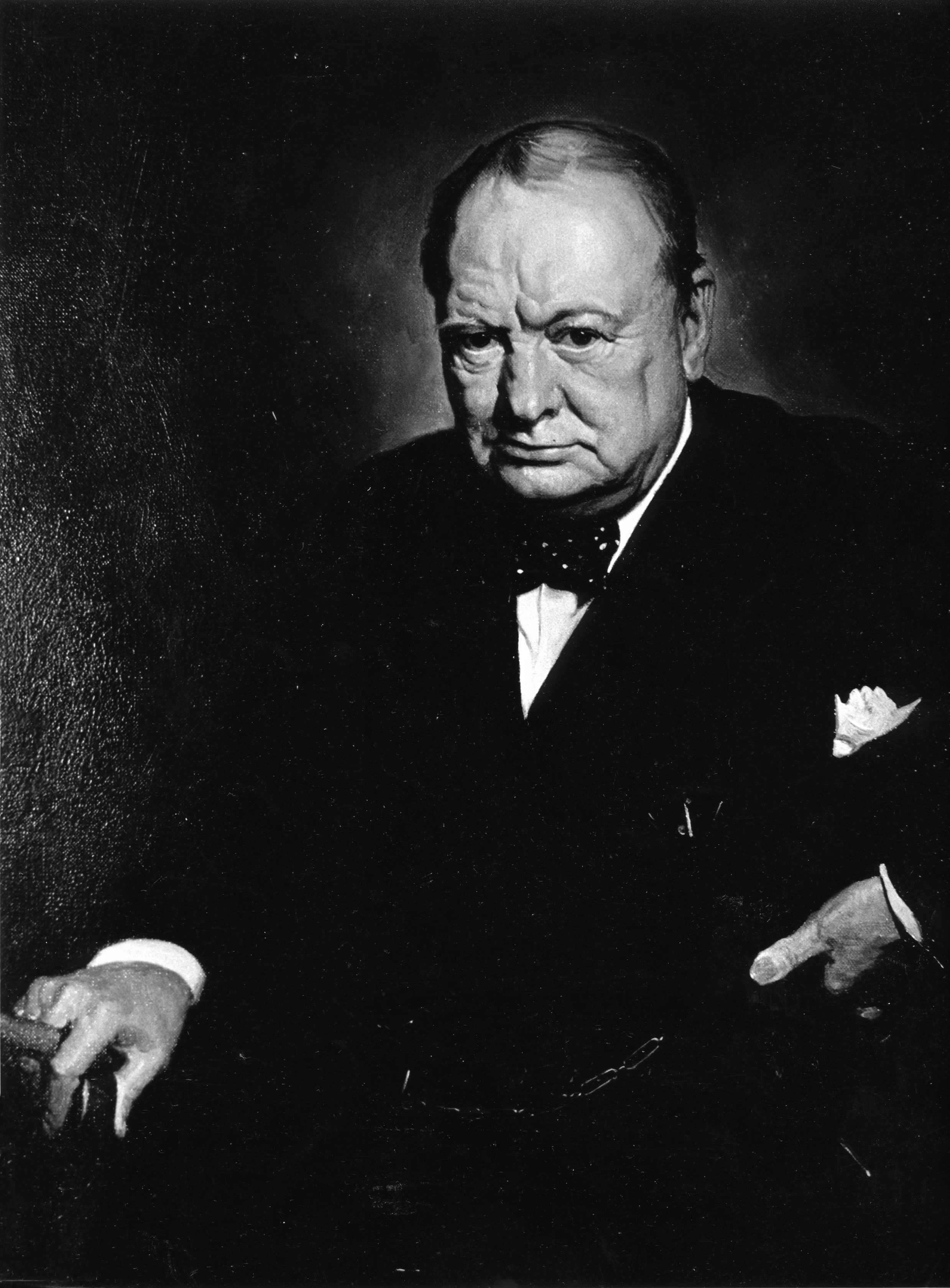 Winston Churchill in a white shirt from Turnbull & Asser