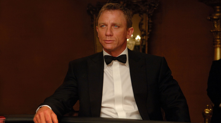 Daniel Craig as James Bond wearing a Turnbull & Asser shirt 