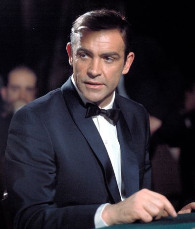 Sean Connery wearing a tuxedo shirt from Turnbull & Asser